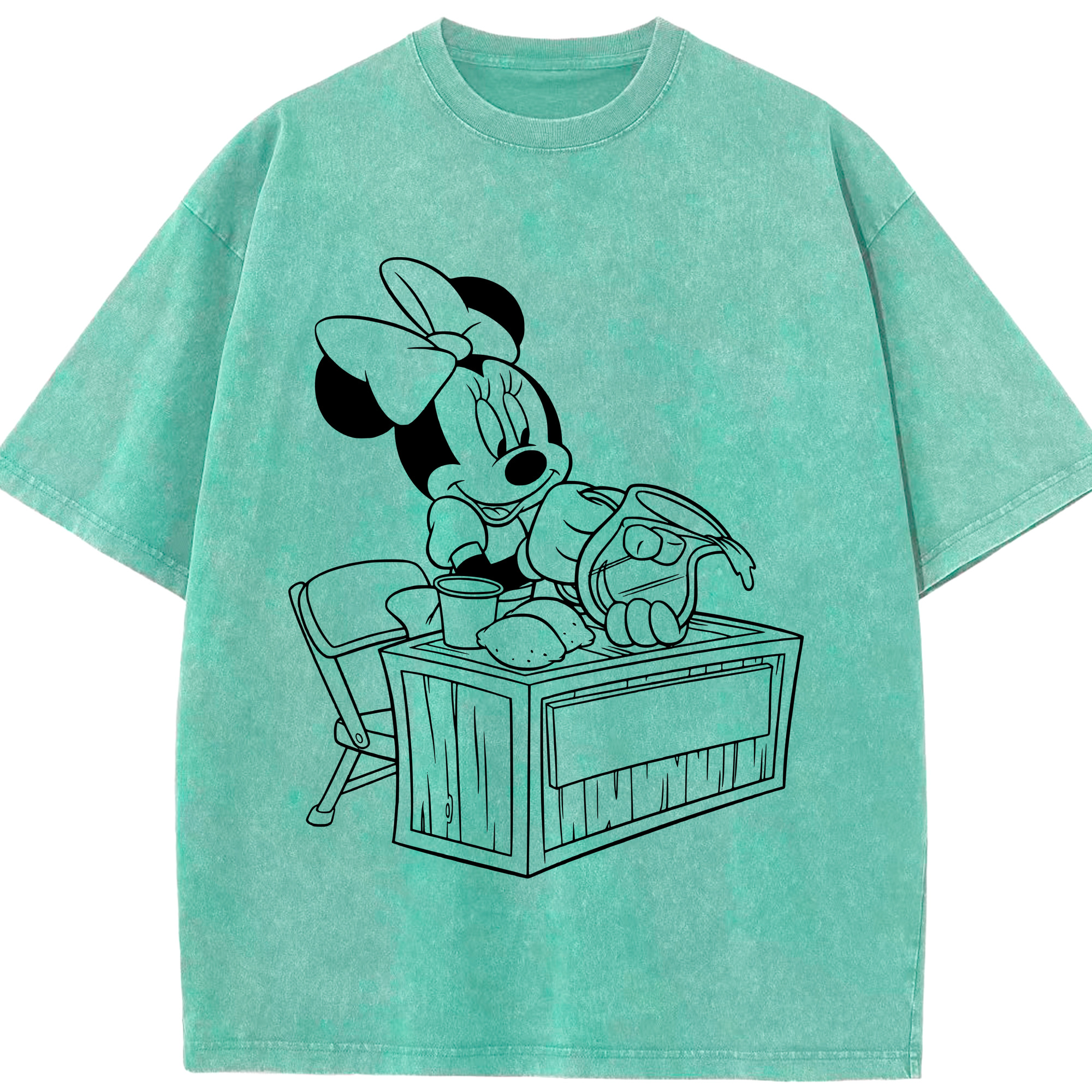 （画像用） ミッキーマウス Mickey Mouse 綿100% ヴィンテージ風 半袖Tシャツ（フロントプリント）